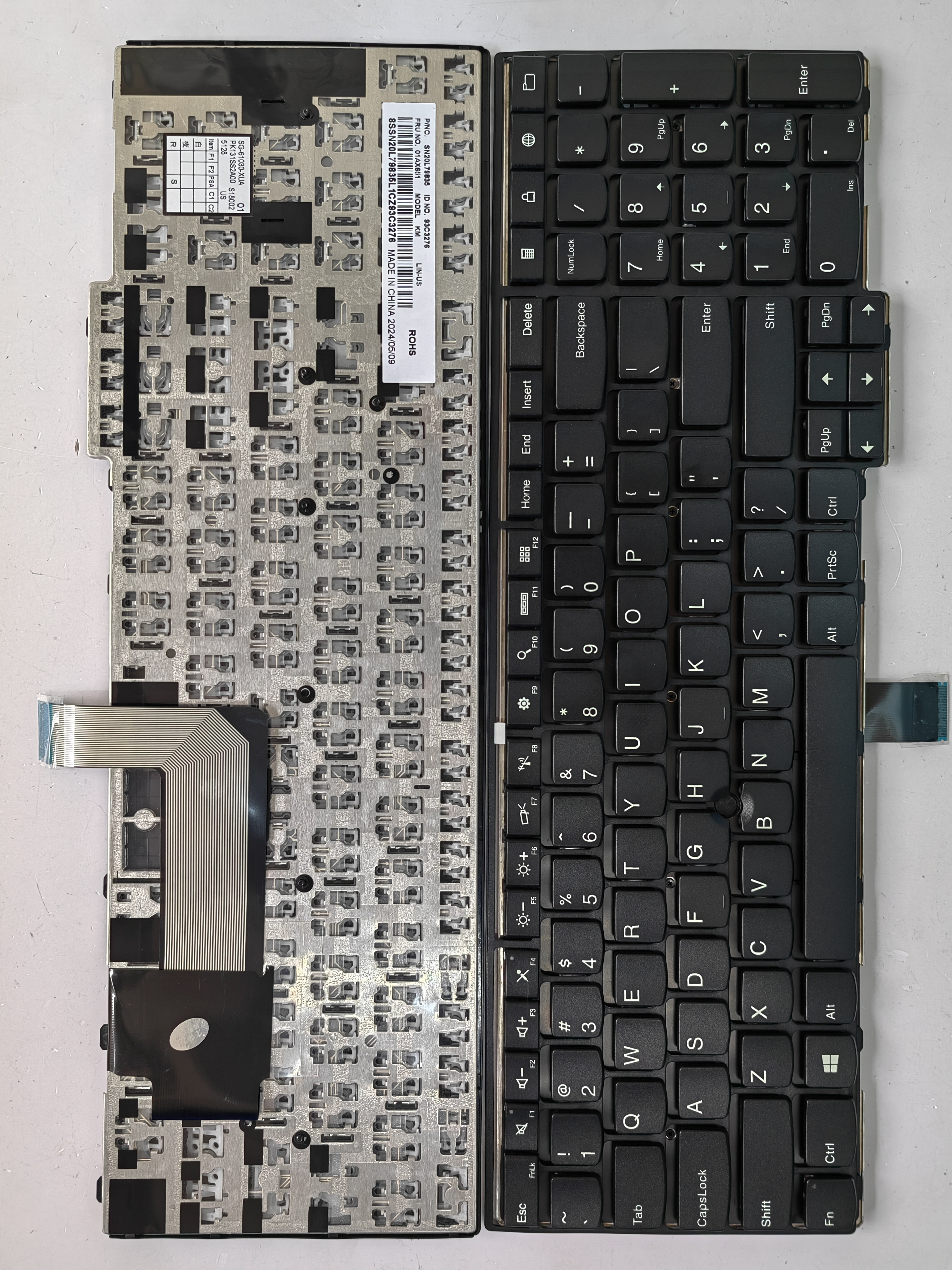 Picture of New Replacement Laptop Keyboard For IBM E531/SK full light/T540/E540/T540/W540/T531 BLACK FRAME BLACK With hole (OEM) US Layout